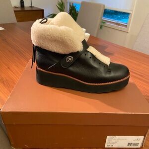 Coach Urban Shearling Black Boots